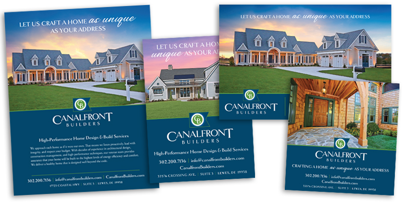 Canalfront Builders ad design