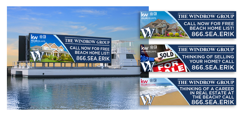 The Windrow Group ad boat sign design