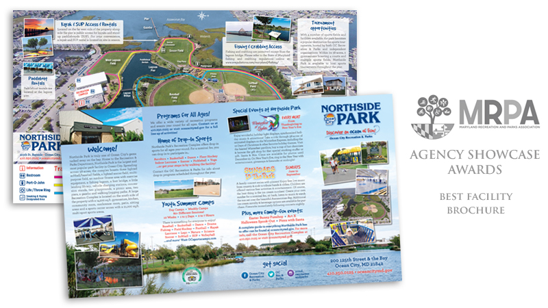 Ocean City Northside Park brochure design - MRPA award winner for best facility brochure