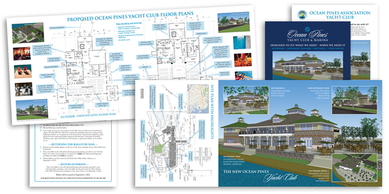 Ocean Pines Yacht Club referendum packet design