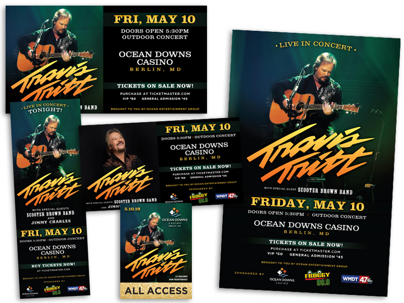 Ocean Entertainment Group Travis Tritt concert campaign