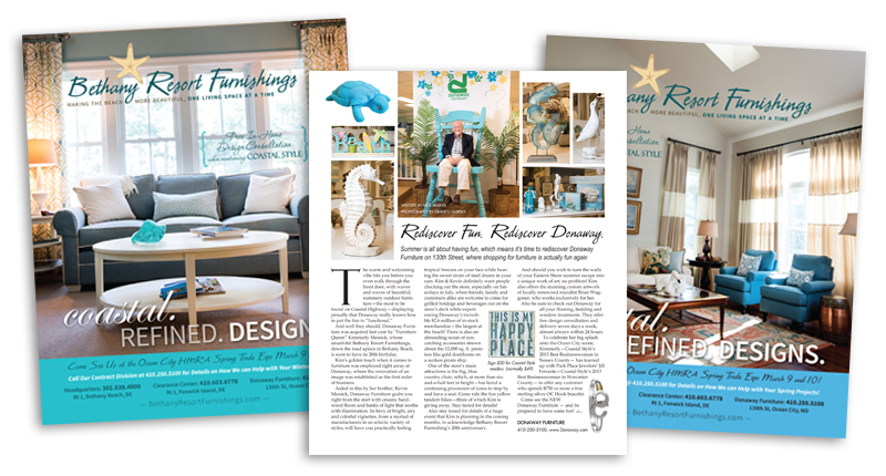 Bethany Resort Furnishings editorial design