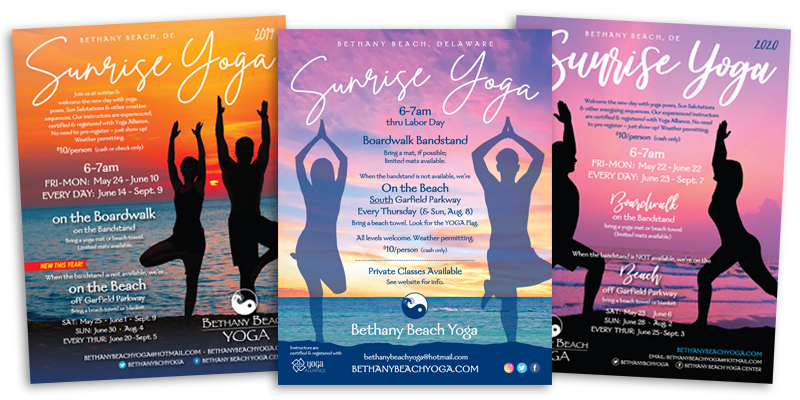 Bethany Beach Yoga flyer design