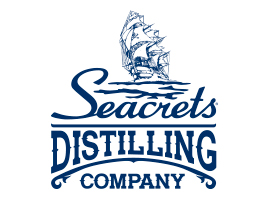 Seacrets Distilling Company logo design
