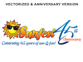 Sunfest vectorize and aniversary logo design