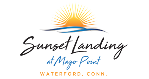 Sunset Landing at Mago Point logo design