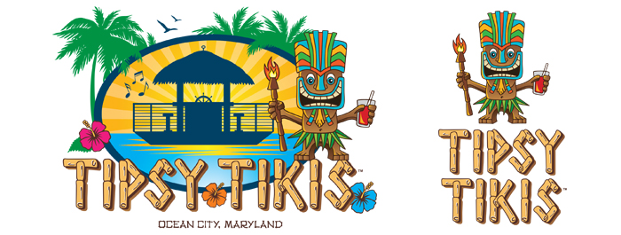 Tipsy Tikis logo design