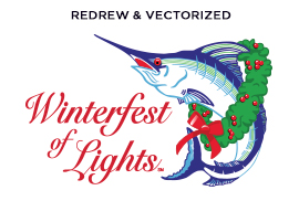 Winterfest of Lights logo design