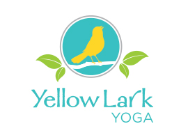 Yellow Lark Yoga logo design