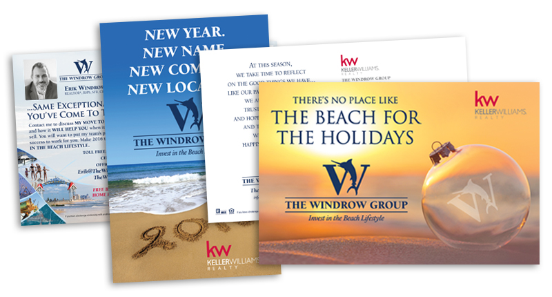 The Windrow Group holiday postcard design