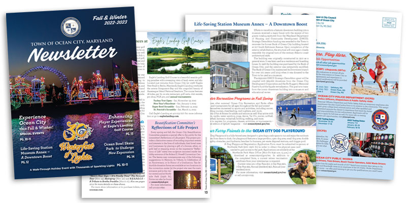 Town of Ocean City newsletter design