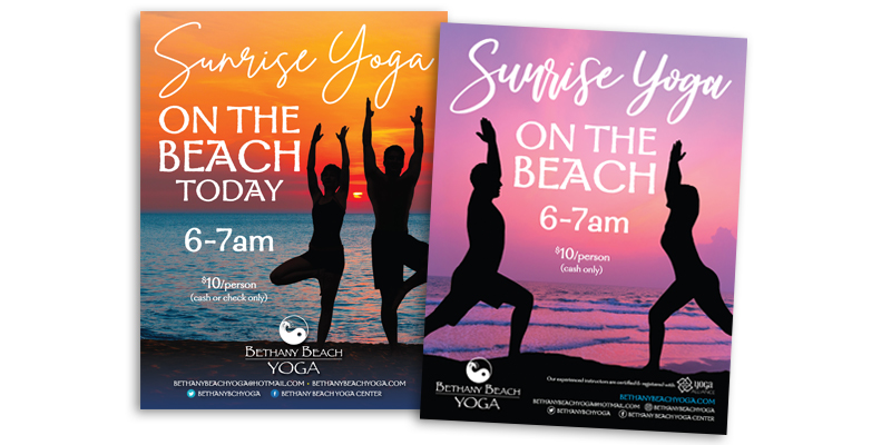 Bethany Beach Yoga sign design