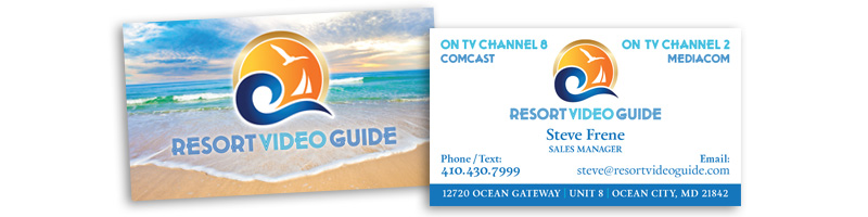 Resort Video Guide business card design