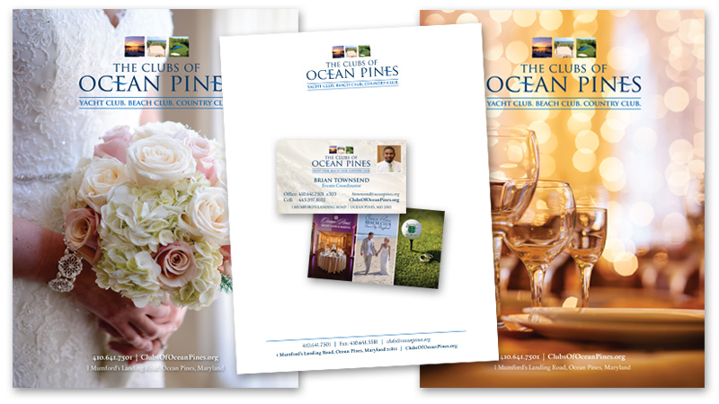 The Clubs of Ocean Pines stationery design