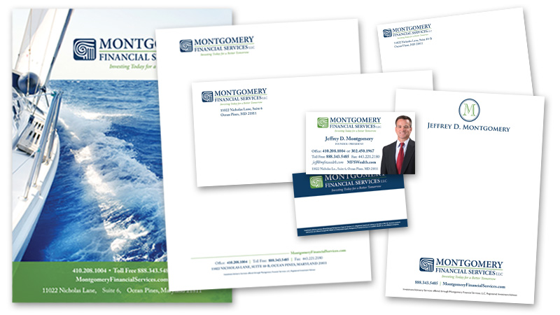 Montgomery Financial Services stationery design